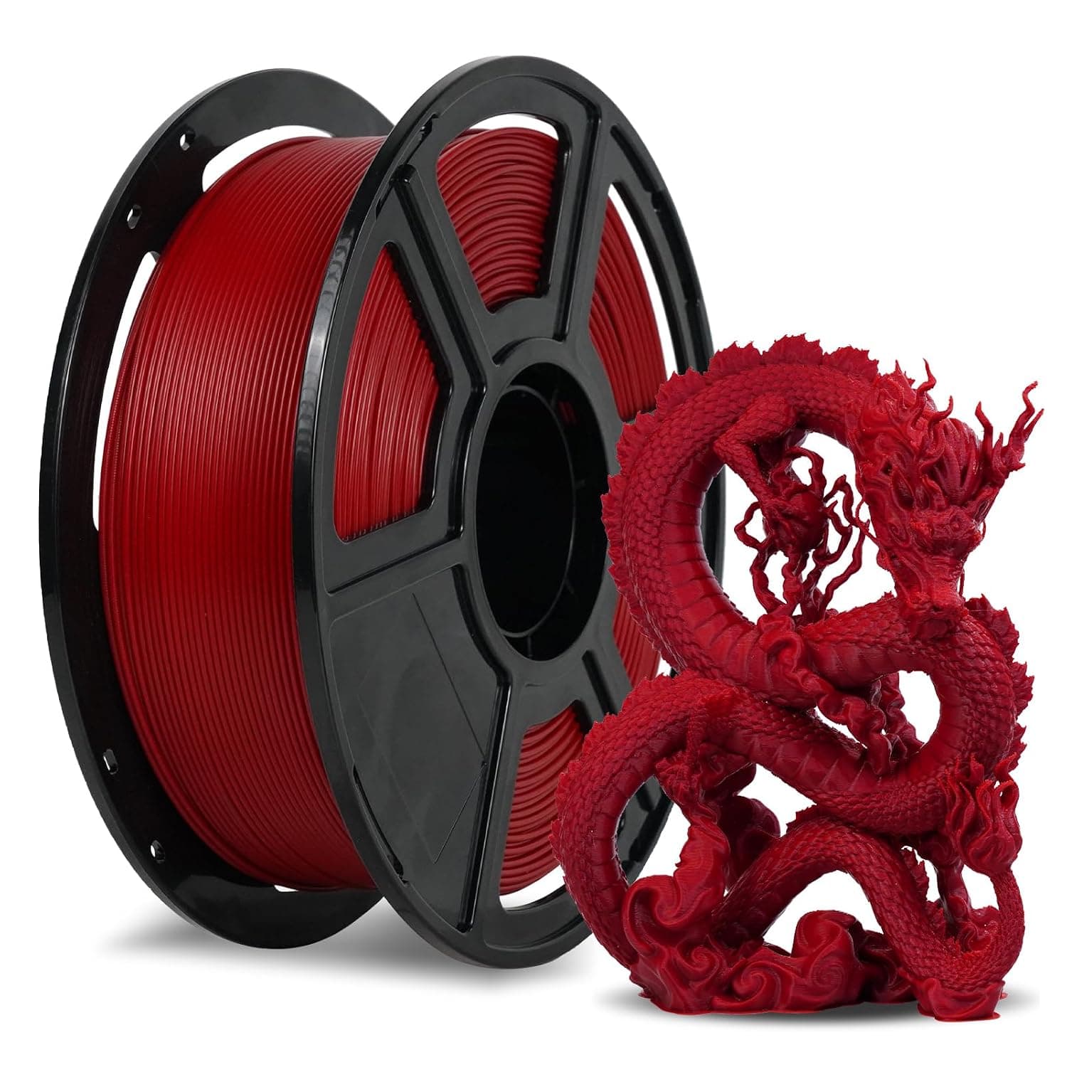 FLASHFORGE FLASHFORGE Rapid PLA Filament 1.75mm Ruby Red, 500mm/s High Speed Printing, 3D Printer Filament 1kg Spool, Dimensional Accuracy +/- 0.02mm, Enjoy Exceptional Print Quality