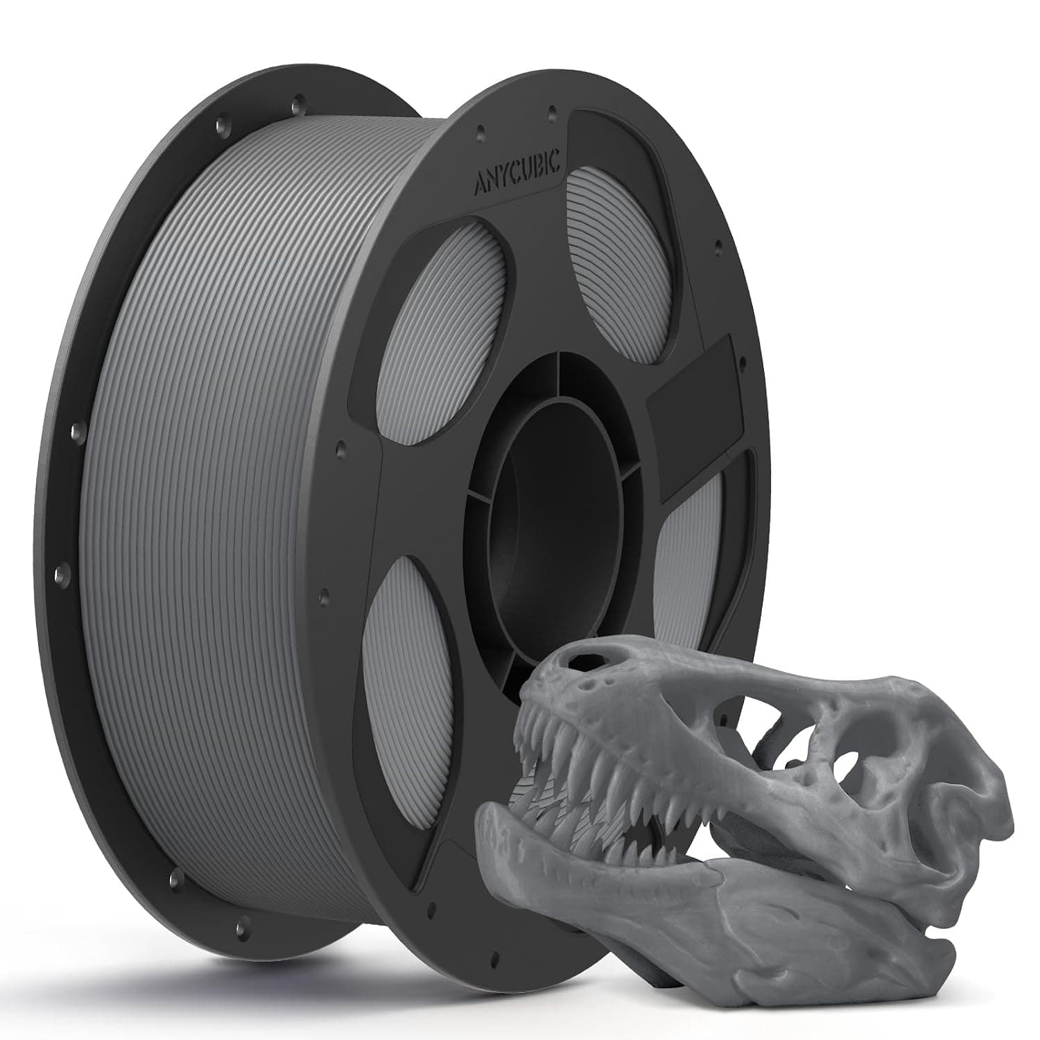 ANYCUBIC ANYCUBIC PLA 3D Printer Filament, 3D Printing PLA Filament 1.75mm Dimensional Accuracy +/- 0.02mm, 1KG Spool (2.2 lbs), Texture Grey